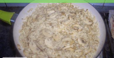 Arroz con champiñones versión LiebreBlanca