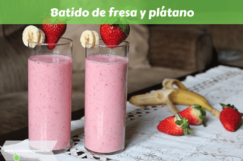 Batido de fresa y plátano