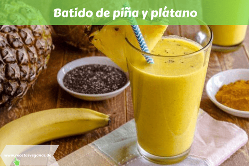 Batido de piña y plátano