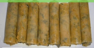 Canelones de acelgas con bechamel de calabaza