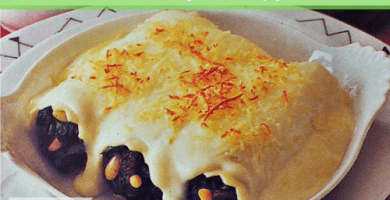 Canelones de espinacas y piñones